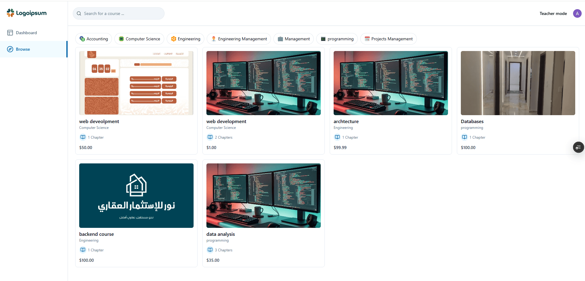 Learning Management System project